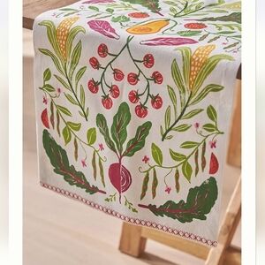 Anthropologie Folkloric Veggies Table Runner